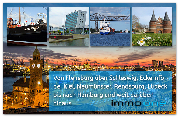 immo one | IMMOBILIEN Alexandra Frank - von Flensburg über Kiel, Lübeck bis Hamburg